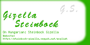 gizella steinbock business card